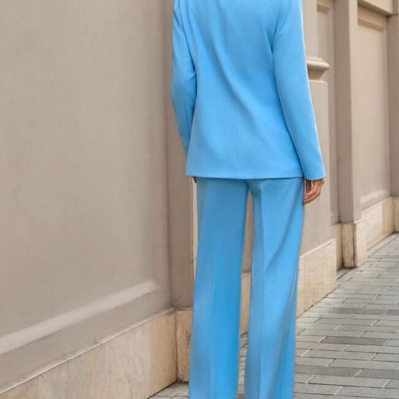 Chic Sky Blue Women's Pantsuit - Picture 3 of 5